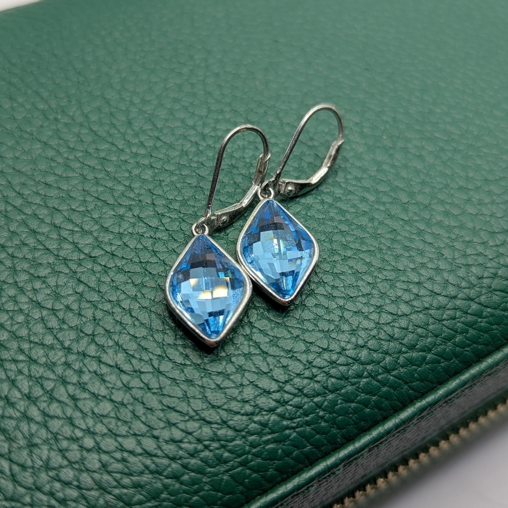 925 Blue Drop Earrings
